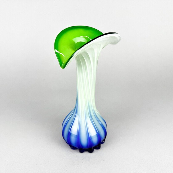 Image 1 of Vase vintage en verre d'art, Tchécoslovaquie, années 1970