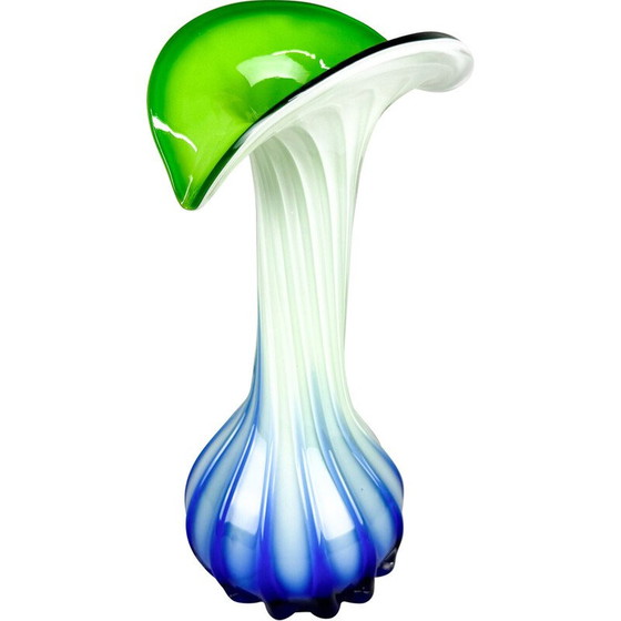 Image 1 of Vase vintage en verre d'art, Tchécoslovaquie, années 1970