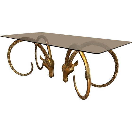 Image 1 of Table basse vintage en bronze par Alain Chervet, France 1970