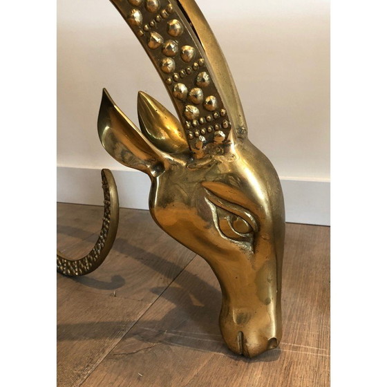 Image 1 of Table basse vintage en bronze par Alain Chervet, France 1970