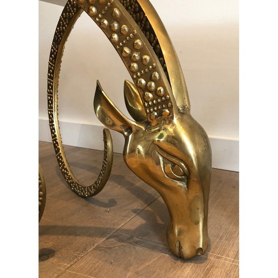 Image 1 of Table basse vintage en bronze par Alain Chervet, France 1970