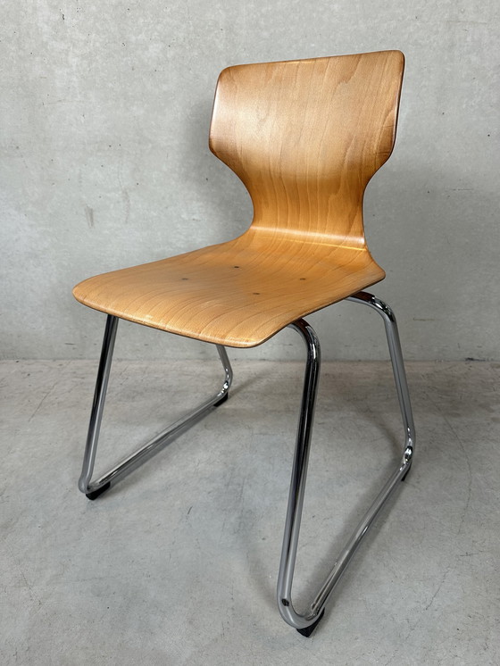 Image 1 of Chaise vintage en contreplaqué Pagholz - Adam Stegner, 1970's