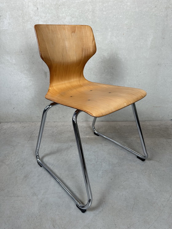 Image 1 of Chaise vintage en contreplaqué Pagholz - Adam Stegner, 1970's