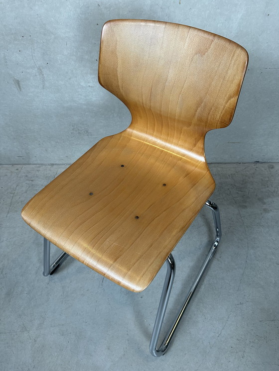 Image 1 of Chaise vintage en contreplaqué Pagholz - Adam Stegner, 1970's