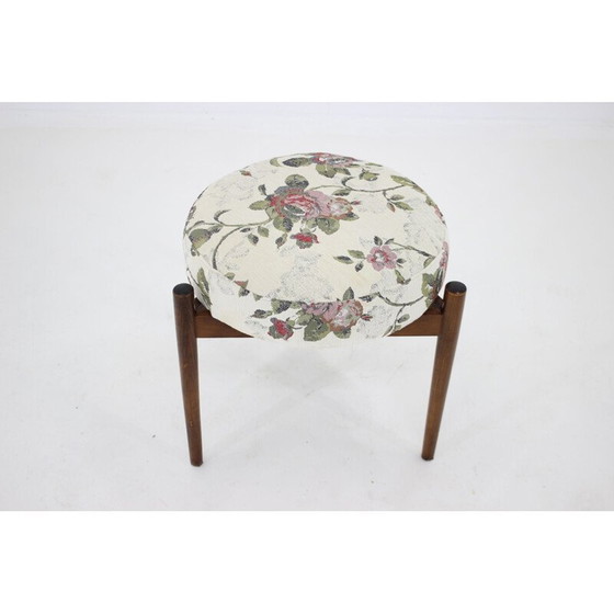 Image 1 of Tabouret vintage en bois de chêne, Tchécoslovaquie années 1960