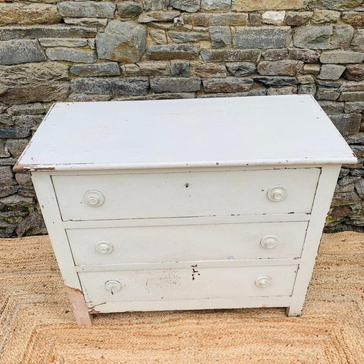 Commode vintage crème