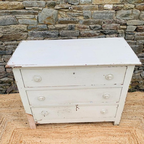 Image 1 of Commode vintage crème
