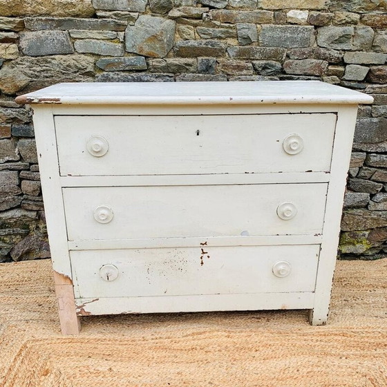 Image 1 of Commode vintage crème