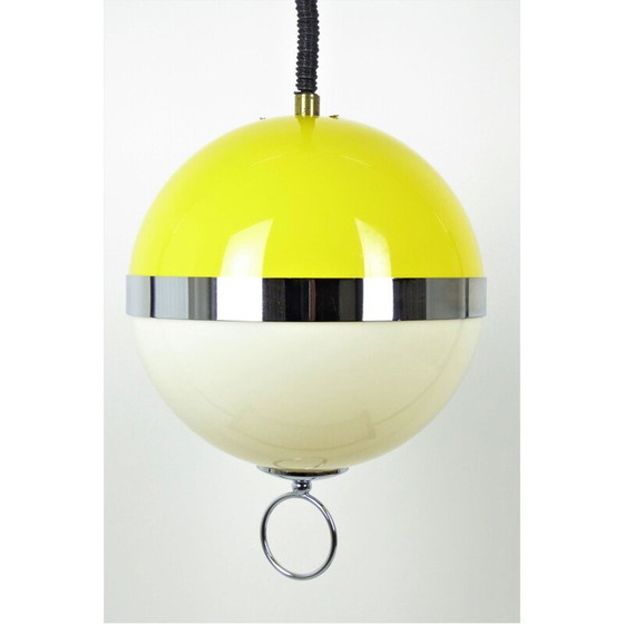 Image 1 of Plafonnier bicolore "Bowl" de Delmas - années 1960