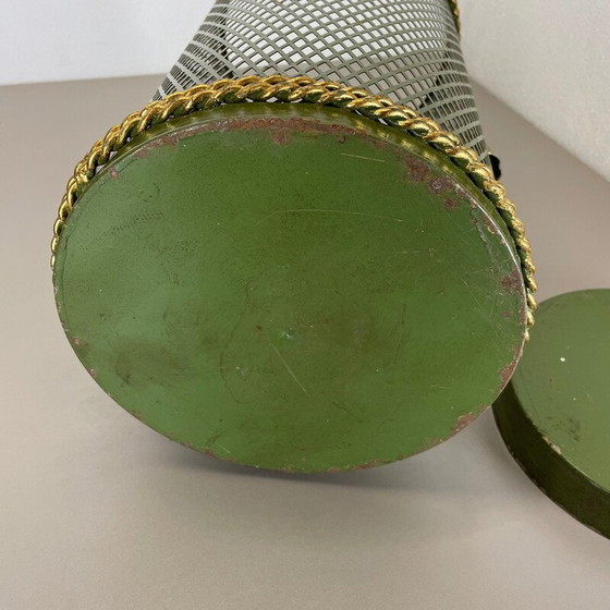 Image 1 of Porte-parapluies vintage en métal doré par Li Puma, Italie années 1950