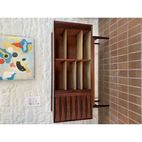 Image 1 of Buffet haut vintage avec deux portes coulissantes par Arne Vodder pour Sibast, Danemark 1950