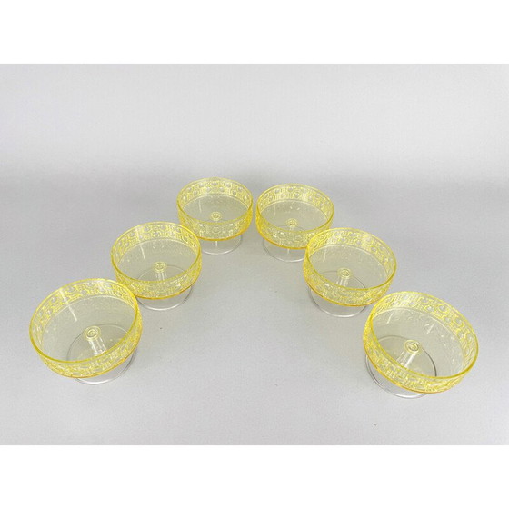 Image 1 of Lot de 6 coupes à glace en plastique, Allemagne 1960