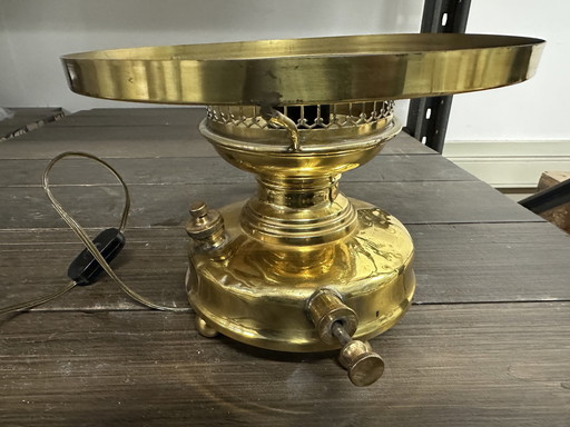 Très Belle Lampe Ancienne De Marine En Cuivre Made In Sweden Svea 1891