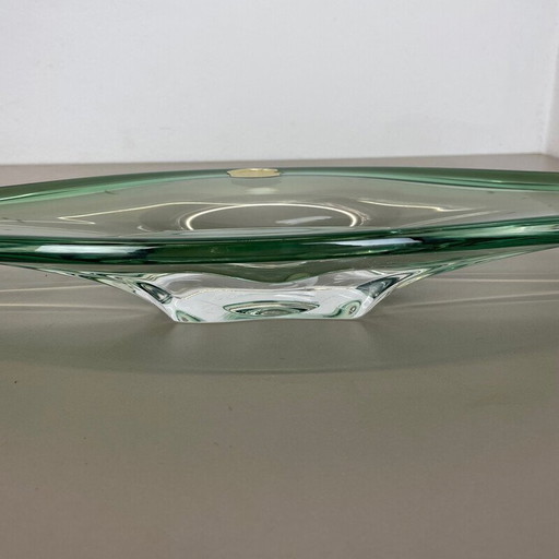 Centre de table en cristal vintage par Val Saint Lambert, Belgique 1970