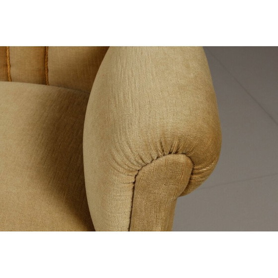 Image 1 of Paire de fauteuils en velours Art déco, années 1940