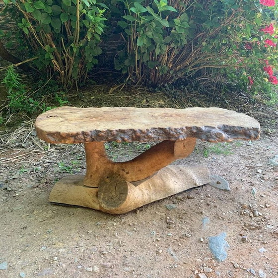 Image 1 of Table basse vintage en loupe d'orme, 1980