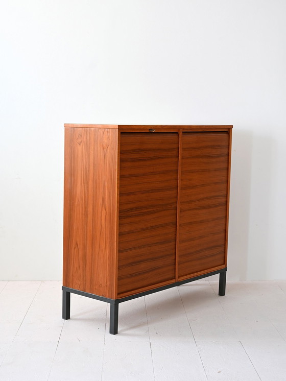 Image 1 of Classeur vintage avec portes à lamelles