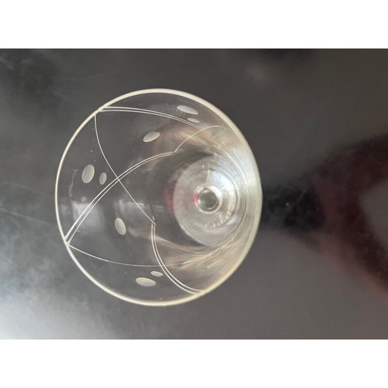 Image 1 of Ensemble de verres ciselés vintage, 1950