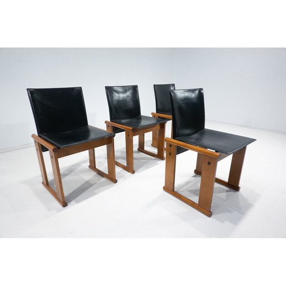 Image 1 of Ensemble de 4 chaises vintage par Afra et Tobia Scarpa, Italie années 1960
