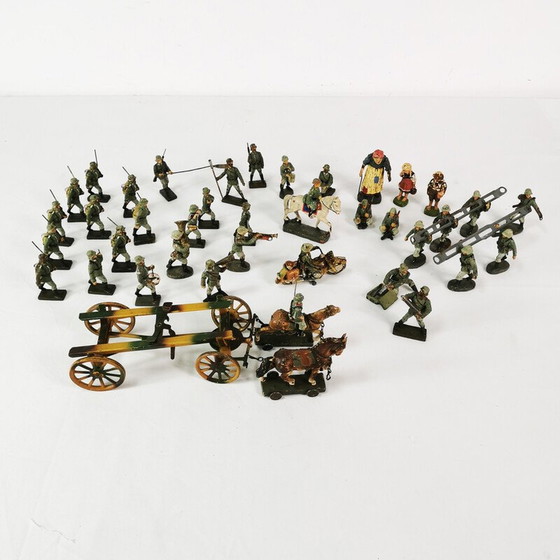 Image 1 of Figurines de soldats en fil de fer de collection de Lineol-Elastolin, Allemagne 1930