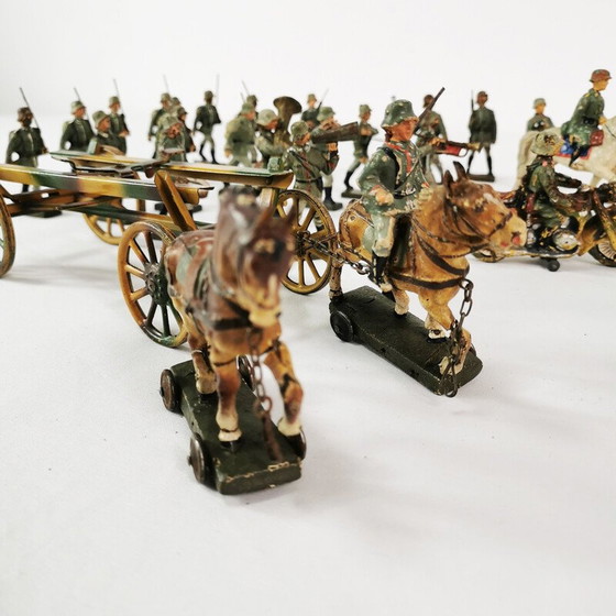 Image 1 of Figurines de soldats en fil de fer de collection de Lineol-Elastolin, Allemagne 1930