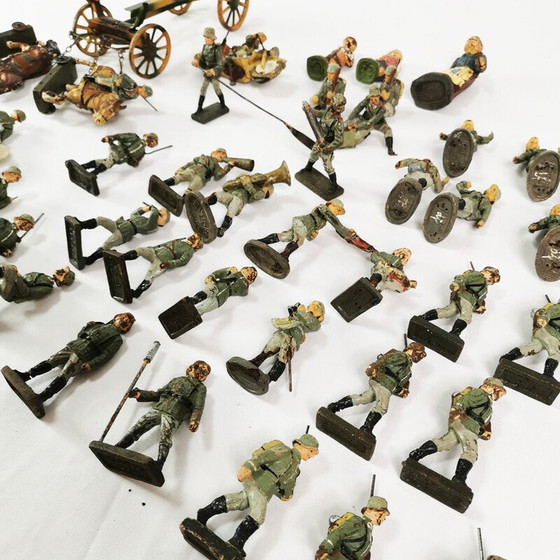 Image 1 of Figurines de soldats en fil de fer de collection de Lineol-Elastolin, Allemagne 1930