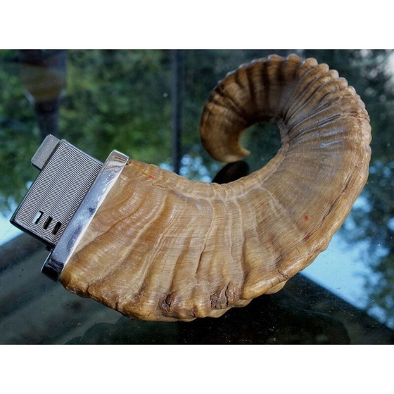 Image 1 of Vintage Carl Aubock , corne à briquet Ronson 1970