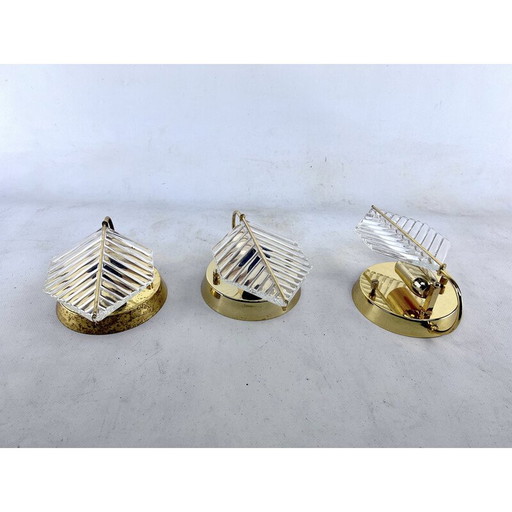 Ensemble de 3 lampes murales vintage en métal pour Zero Quattro, 1960
