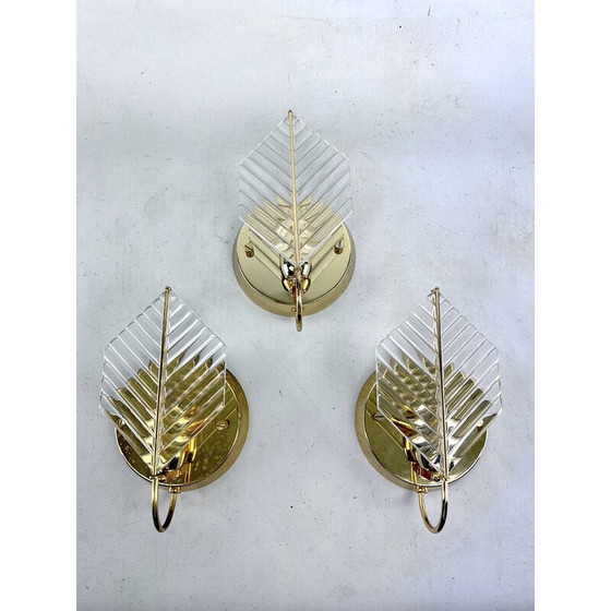 Image 1 of Ensemble de 3 lampes murales vintage en métal pour Zero Quattro, 1960