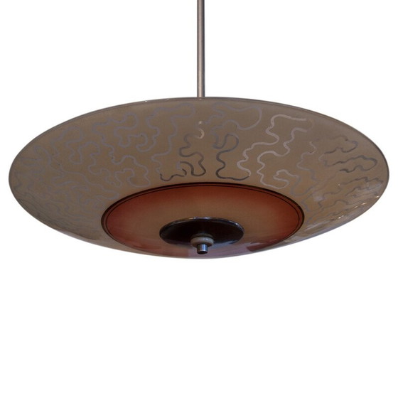 Image 1 of Lustre rond émaillé et peint, 1960