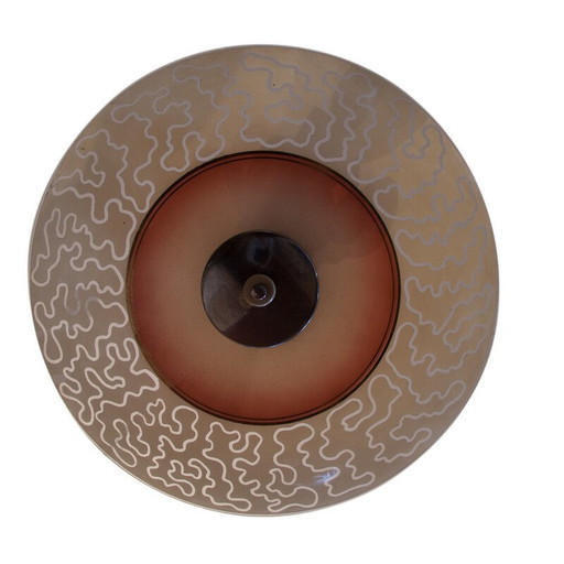 Lustre rond émaillé et peint, 1960