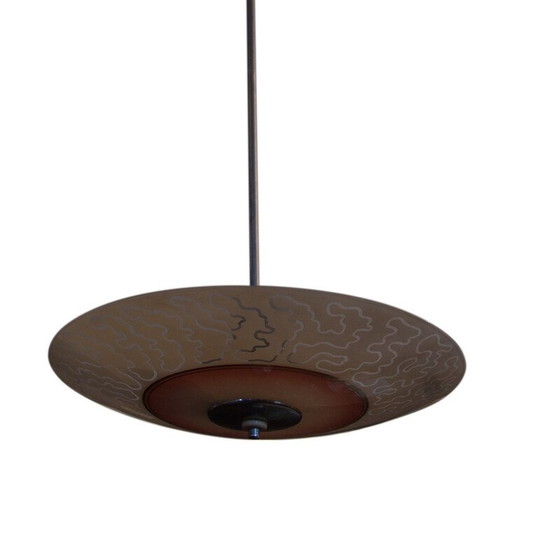 Image 1 of Lustre rond émaillé et peint, 1960