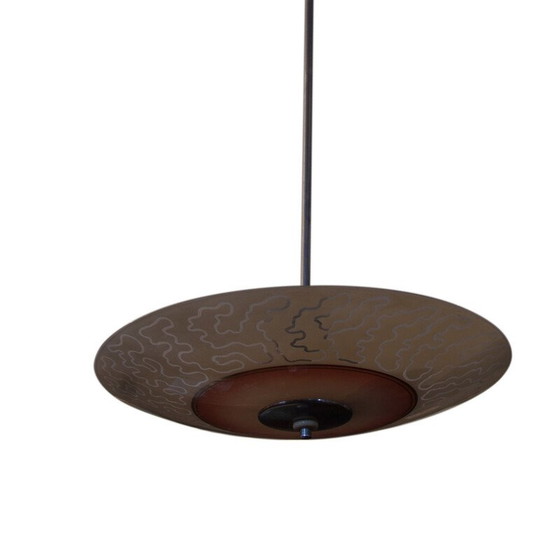 Image 1 of Lustre rond émaillé et peint, 1960
