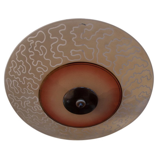 Image 1 of Lustre rond émaillé et peint, 1960