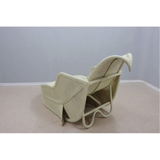 Image 1 of Fauteuil vintage en rotin par Vivai Del Sud, Italie 1970
