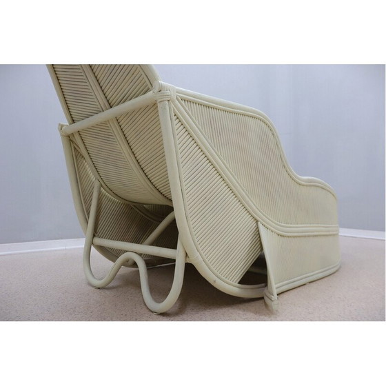 Image 1 of Fauteuil vintage en rotin par Vivai Del Sud, Italie 1970