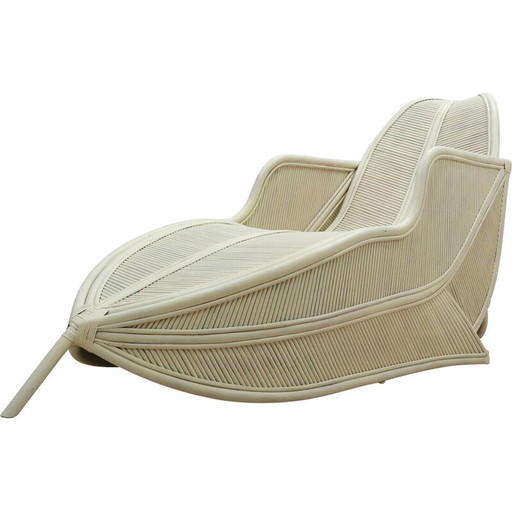 Fauteuil vintage en rotin par Vivai Del Sud, Italie 1970