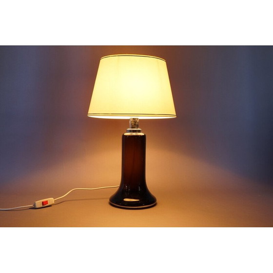 Image 1 of Lampe vintage psychédélique de l'âge de l'espace en verre brun, 1970