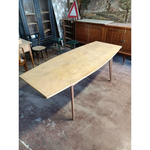 Table scandinave en chêne vintage