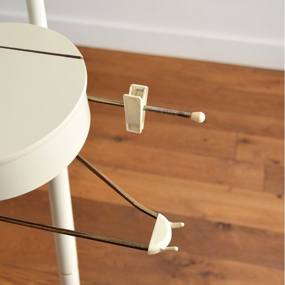 Image 1 of Valet de chambre vintage avec boîte à bijoux en bois et laiton, années 1960