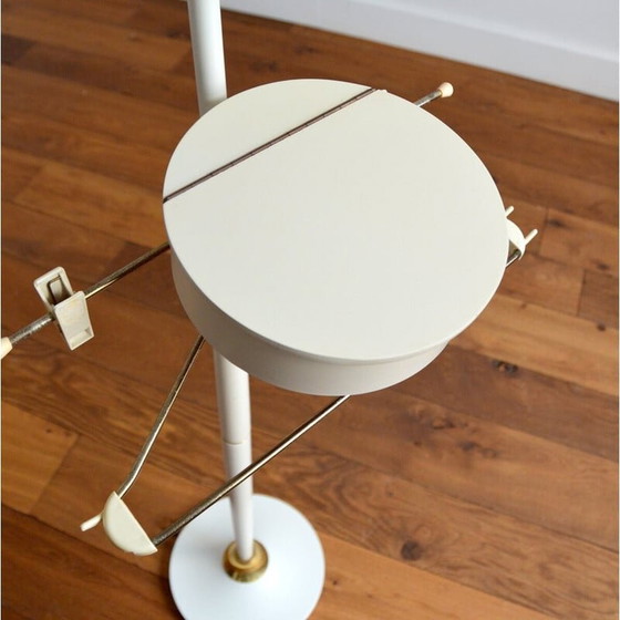 Image 1 of Valet de chambre vintage avec boîte à bijoux en bois et laiton, années 1960