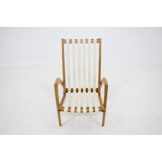 Image 1 of Fauteuil vintage en bois de chêne par Jan Vaněk, Tchécoslovaquie 1970
