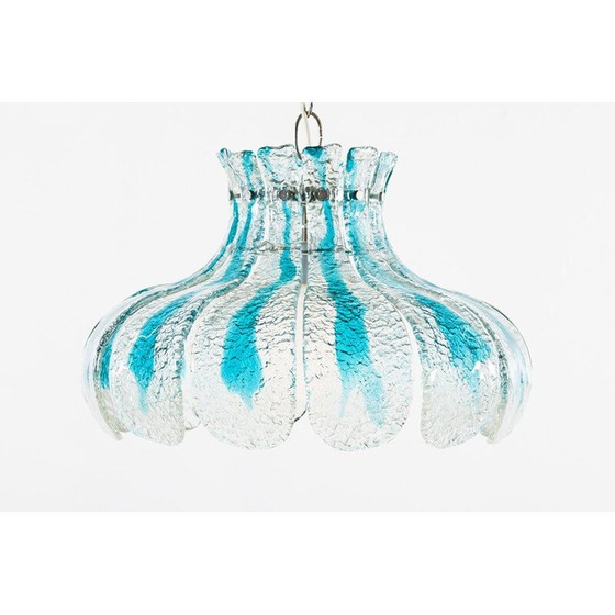 Image 1 of Lampe pendante à pétales de fleurs en verre de Murano par Carlo Nason pour Mazzega