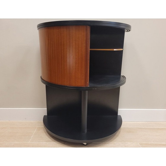 Image 1 of Meuble de rangement vintage en bois verni et laqué, 1980