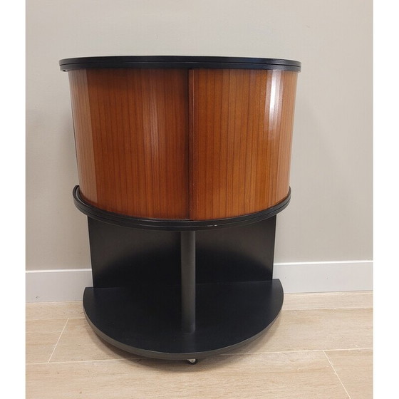 Image 1 of Meuble de rangement vintage en bois verni et laqué, 1980