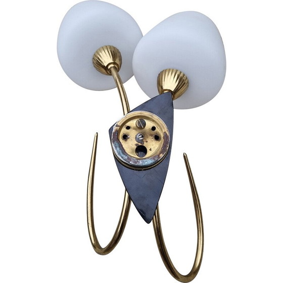 Image 1 of Lampe murale double vintage par Maison Arlus, 1950