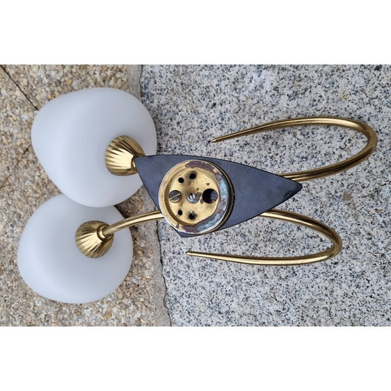 Image 1 of Lampe murale double vintage par Maison Arlus, 1950