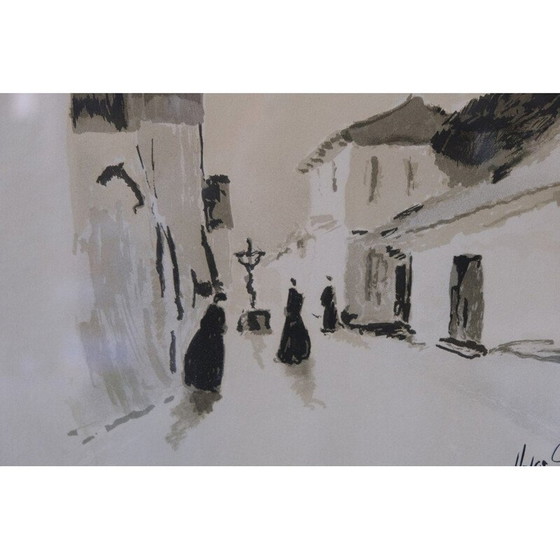 Image 1 of Lithographie vintage de Helge Cardell, Suède 1960
