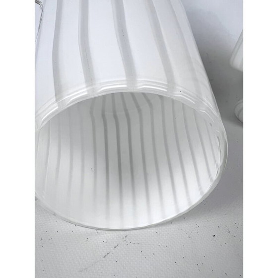 Image 1 of Paire de lampes de table postmodernes en verre de Murano, 1970