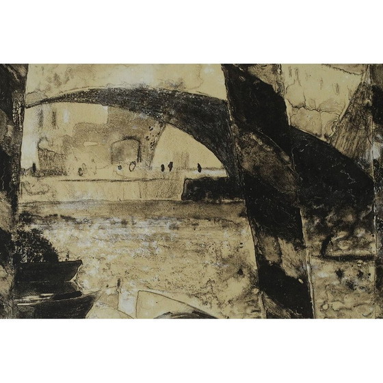 Image 1 of Lithographie vintage de René Genis, 1970